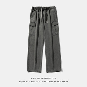 工装裤男25春季新款斜纹质感复古水洗做旧休闲裤MK2414-P70控108图片