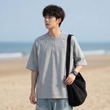 短袖T恤男夏季款高街美式质感空气层半袖体恤OT7281-P40控75，男装T恤，电商A362