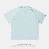 短袖T恤男夏季新款美式领口明线纯棉休闲体恤衫MT7206-P35控59，男装T恤，电商A362