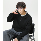 翻领毛衣男秋冬新款质感polo针织衫休闲长袖T恤MM4161-P70控108，男装Polo衫，电商A362