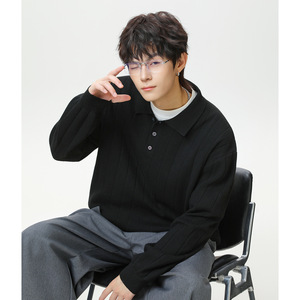 翻领毛衣男秋冬新款质感polo针织衫休闲长袖T恤MM4161-P70控108图片