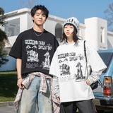 纯棉短袖T恤男夏季新款美式潮牌情侣半袖体恤衫MT7177-P30控49，男装T恤，电商A362