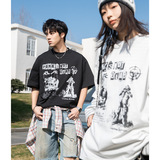 纯棉短袖T恤男夏季新款美式潮牌情侣半袖体恤衫MT7177-P30控49，男装T恤，电商A362