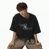 T恤男春夏季新款复古美式撞色印花宽松上衣体恤衫OT7258-P30控49，男装T恤，电商A362