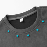 平铺T恤男款夏季领口撞色钉扣情侣宽松半袖体恤衫MT7215-P30控49，男装T恤，电商A362