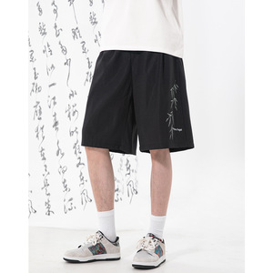 短裤男夏季款风印花直筒中裤透气宽松五分裤OK2700-P45控85