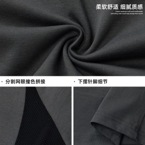 网眼拼接短袖T恤男夏季薄款透气宽松运动体恤衫OT7282-P35控65图片