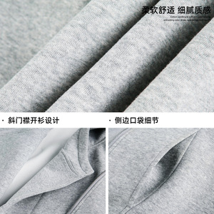 卫衣男秋冬重磅质感美式短宽廓形夹克潮牌宽松MW3976-P85控138图片