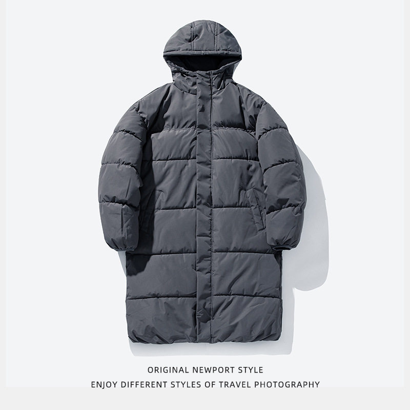 过膝棉服冬季加厚保暖防泼水连帽宽松棉大衣外套BL5113-P70控129,男装棉衣,电商A362