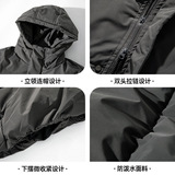 保暖棉服男冬季防泼水潮牌连帽棉衣过膝棉袄外套BL5113-P70控129，男装棉衣，电商A362