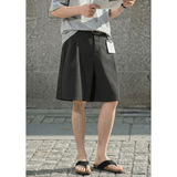 短裤男夏季款复古老钱打褶休闲五分裤简约宽松中裤OK2602-P40控75，男装休闲裤，电商A362