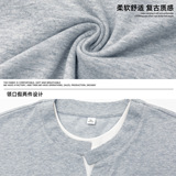 简约假两件短袖T恤男夏季质感宽松不对称双层领半袖潮牌休闲体恤，男装T恤，电商A362