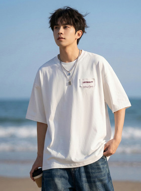 短袖T恤男夏季纯棉透气质感宽松潮牌半袖体恤衫OT7243-P35控59