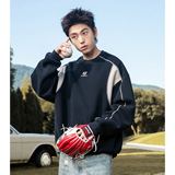 廓形圆领卫衣男秋款380g重磅潮牌质感刺绣套头衫MW3990-P50控78，男装卫衣，电商A362