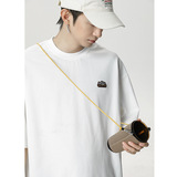 2026夏季新款纯棉宽松情侣半袖复古绣花体恤衫MT7145-P30控49，男装T恤，电商A362