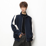 春季新款撞色拼接质感肌理插肩袖休闲上衣外套OW8028-P68控118，男装卫衣，电商A362