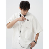 纯棉短袖T恤男春夏新款宽松休闲情侣潮牌体恤衫MT7156-P35控55，男装T恤，电商A362