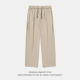 春季新款双抽绳设计长裤子运动宽松微收脚卫裤MK2390-P50控78，男装休闲裤，电商A362