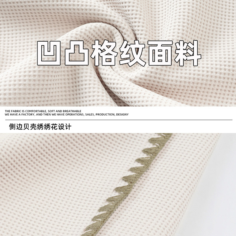平铺短裤男夏季新款活页拼接贝壳刺绣宽松五分裤MK2410-P38控59,男装休闲裤,电商A362