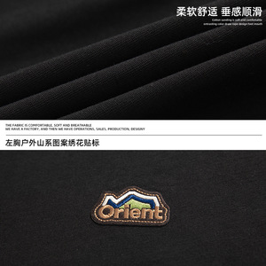 2025夏季新款纯棉宽松复古情侣休闲绣花体恤衫MT7145-P30控49图片