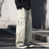 工装裤男25春季新款斜纹质感复古水洗做旧休闲裤MK2414-P70控108，男装休闲裤，电商A362