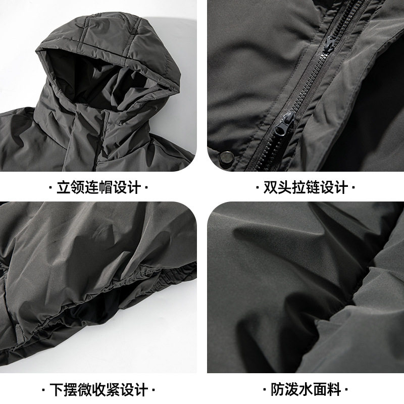 加厚保暖防泼水连帽棉衣潮牌过膝休闲棉袄外套BL5113-P70控129,男装棉衣,电商A362