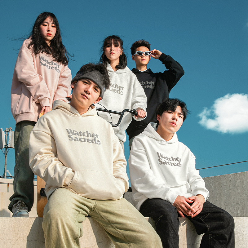 美式复古字母印花宽松连帽卫衣春季新款潮牌宽松L3827-P53控88，男装卫衣，电商A362