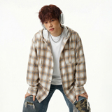 连帽长袖衬衫春季款情侣宽松潮牌休闲衬衣外套MC7139-P50控78，男装衬衫，电商A362