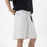 男春夏新款侧边分割设计美式复古宽松潮牌五分裤ON2691-P40控68，男装牛仔裤，电商A362