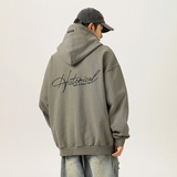 连帽卫衣秋冬款街美式字母刺绣休闲帽衫宽松外套L3838-P51控88，男装卫衣，电商A362