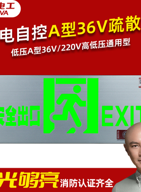 敏华A型36V低压消防疏散指示灯应急安全出口应急灯220v高低压通用
