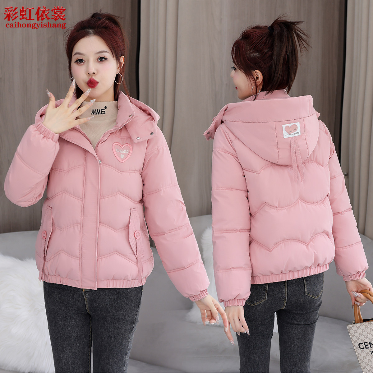 时尚连帽短款小棉袄女冬季2025年新款小个子羽绒棉服显瘦棉衣外套,女装/女士精品,棉衣/棉服,淘宝优惠券,粉丝福利购,淘宝优惠卷