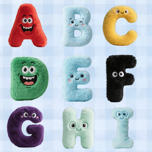 益智字母公仔互动毛绒玩