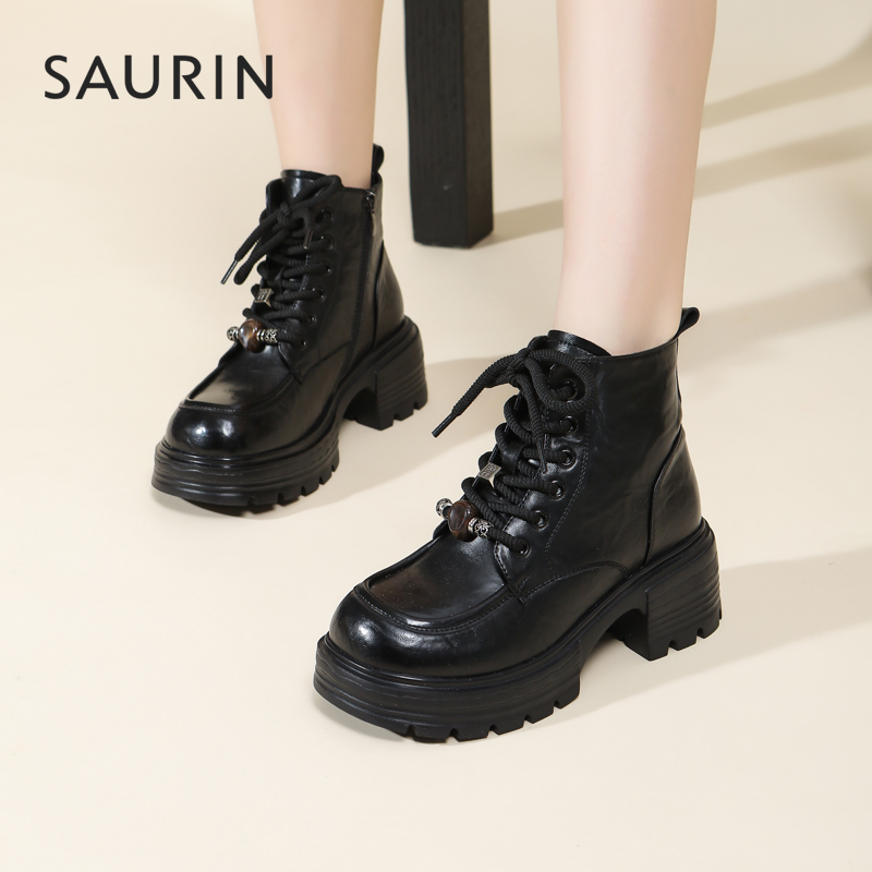 索兰小个子厚底增高马丁靴