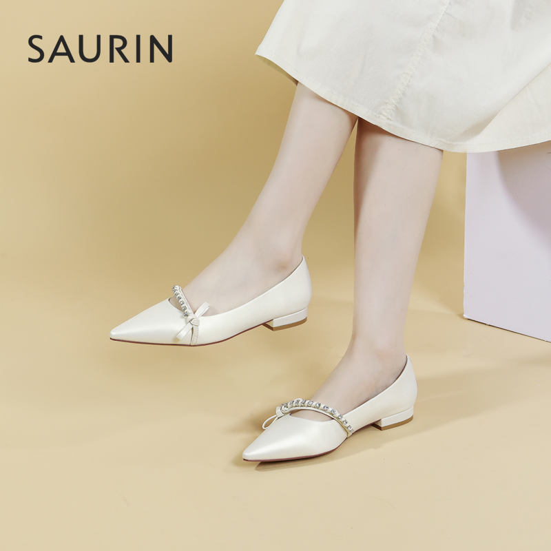 索兰法式蝴蝶结浅口单鞋