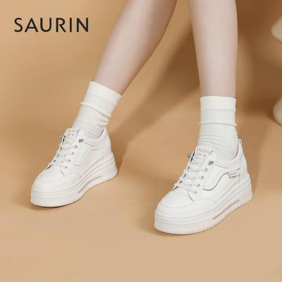 索兰厚底小白鞋2025春季新款
