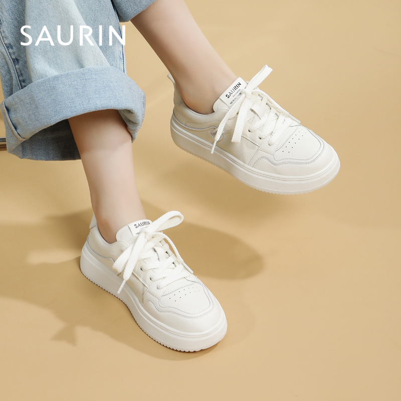 索兰透气厚底休闲板鞋