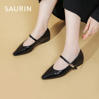 索兰舒适平底玛丽珍单鞋