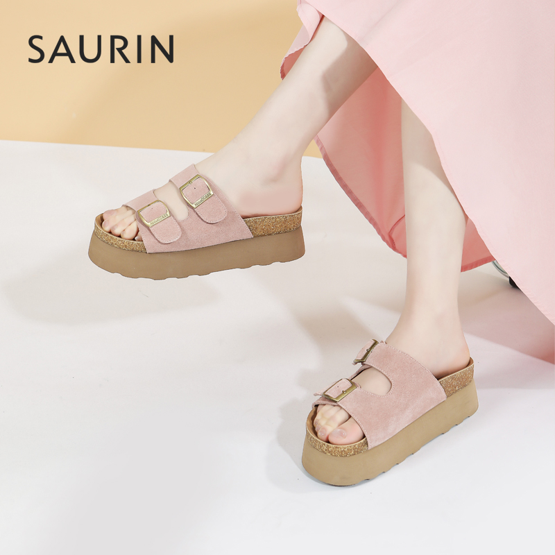 索兰厚底增高勃肯凉拖鞋