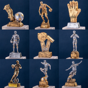足篮球奖杯定制优秀守门员射手金手套裁判金靴奖MVP三分冠军颁奖