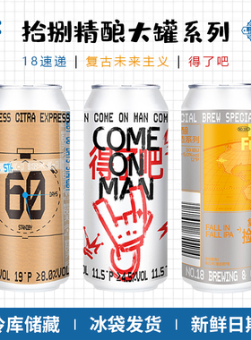 国产精酿拾捌精酿系列得了吧/18速递/复古未来主义IPA500ml大罐装