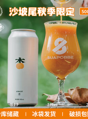 新品国产精酿沙坡尾酿造秋季限定杏子山楂蔓越莓精酿500ml大罐装