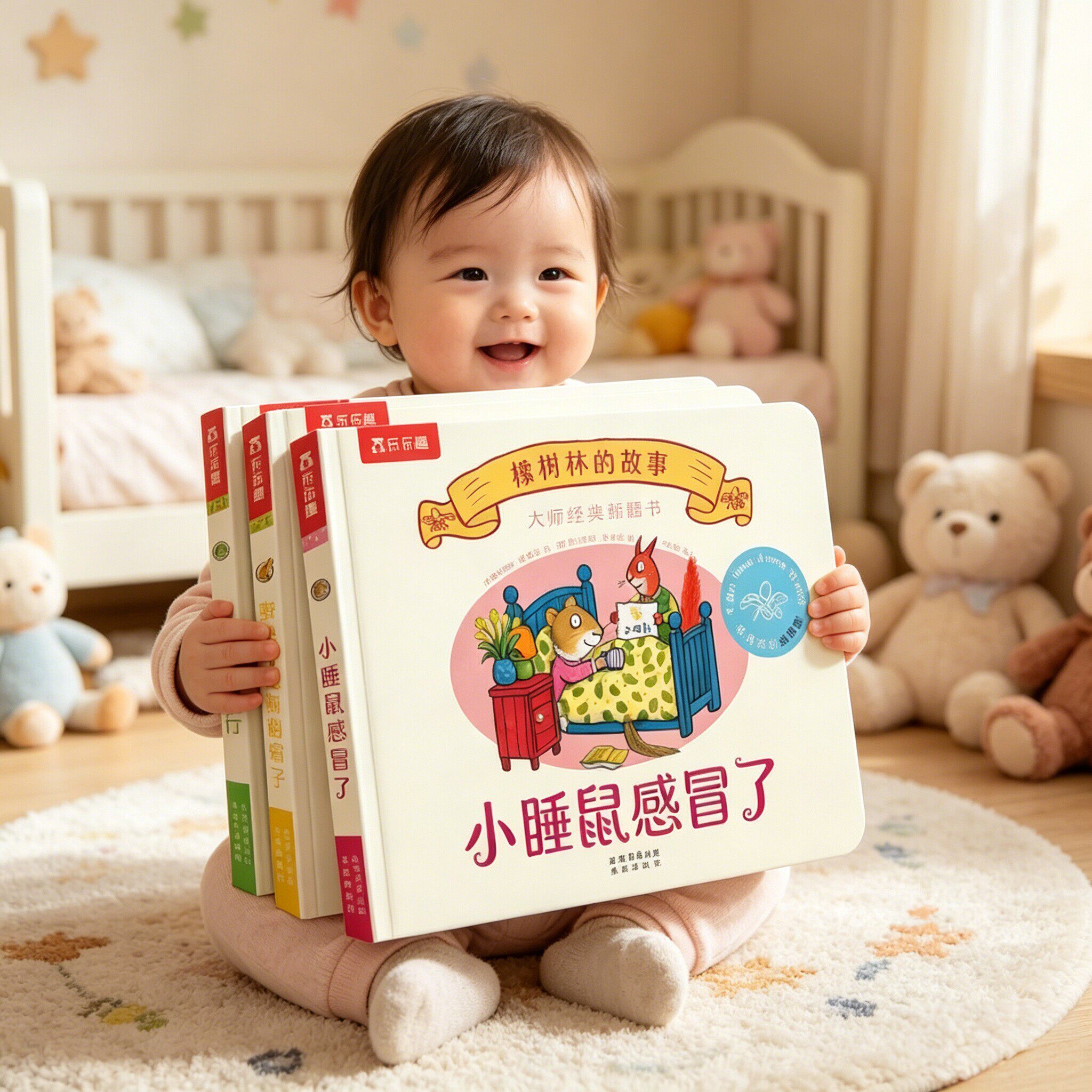 【新书来袭】乐乐趣宝宝绘本0到3岁橡树林的故事11册全套蒙氏早教绘本宝宝1-2岁大师经典翻翻点读版立体翻翻本双语幼儿园启蒙认知