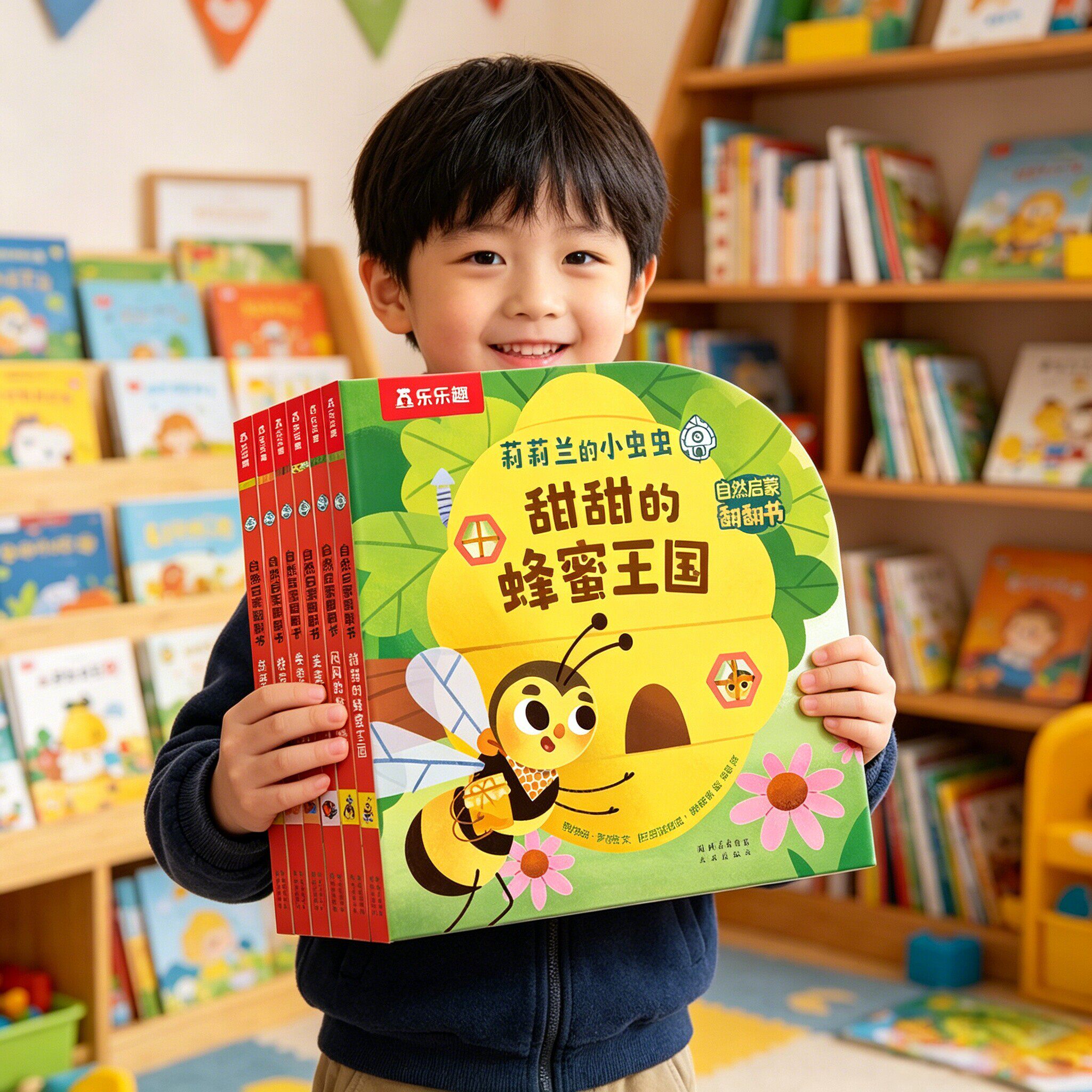 乐乐趣甜甜的蜂蜜王国启蒙认知书儿童小蜜蜂主题早教书籍自然启蒙翻翻书莉莉兰的小虫虫启蒙教育自然观察昆虫亲子共读培养兴趣童书