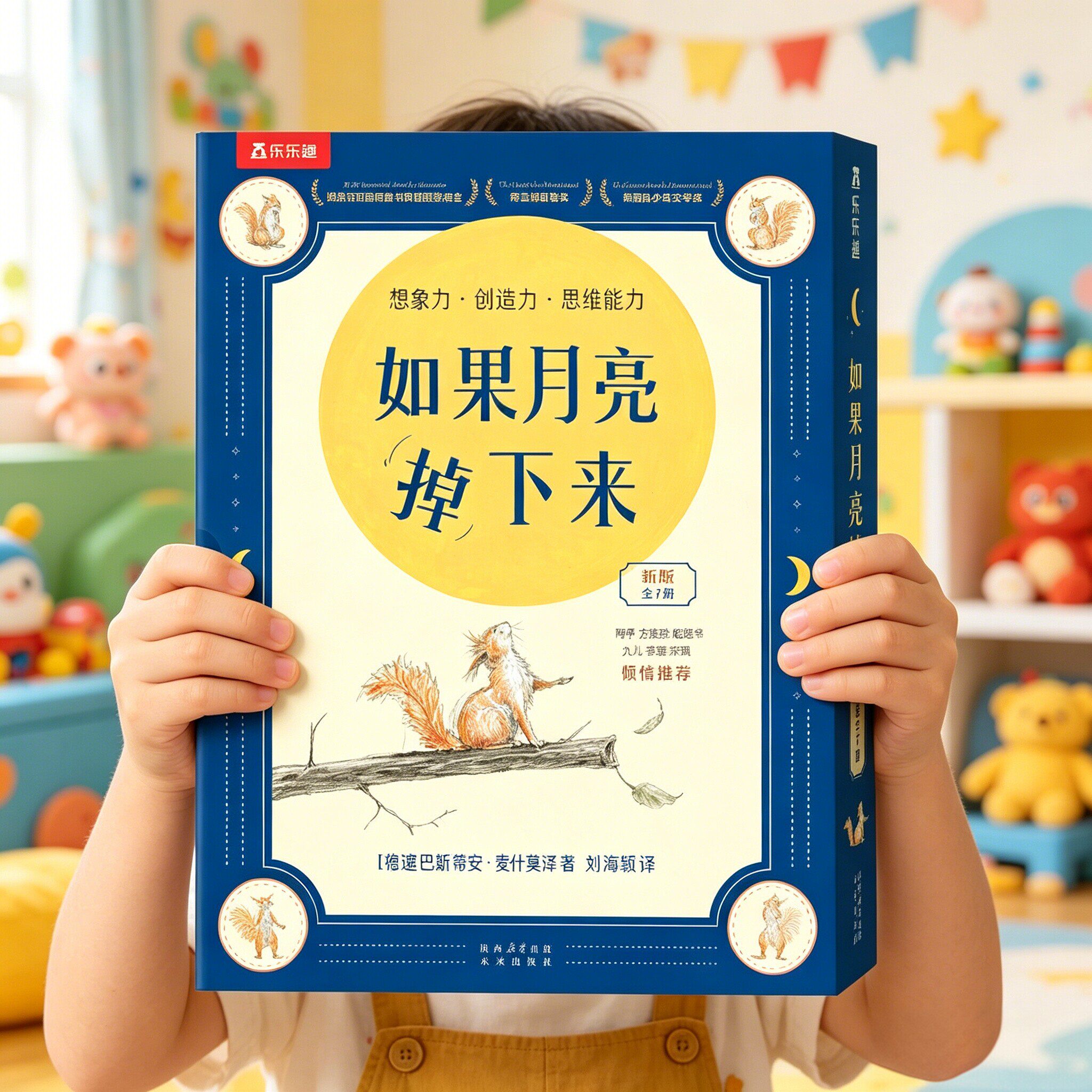 如果月亮掉下来7册精美手绘幼儿获奖绘本3-6岁幼儿园大中班阅读松鼠先生和月亮故事书适合小学生看的课外漫画故事书国际获奖读物