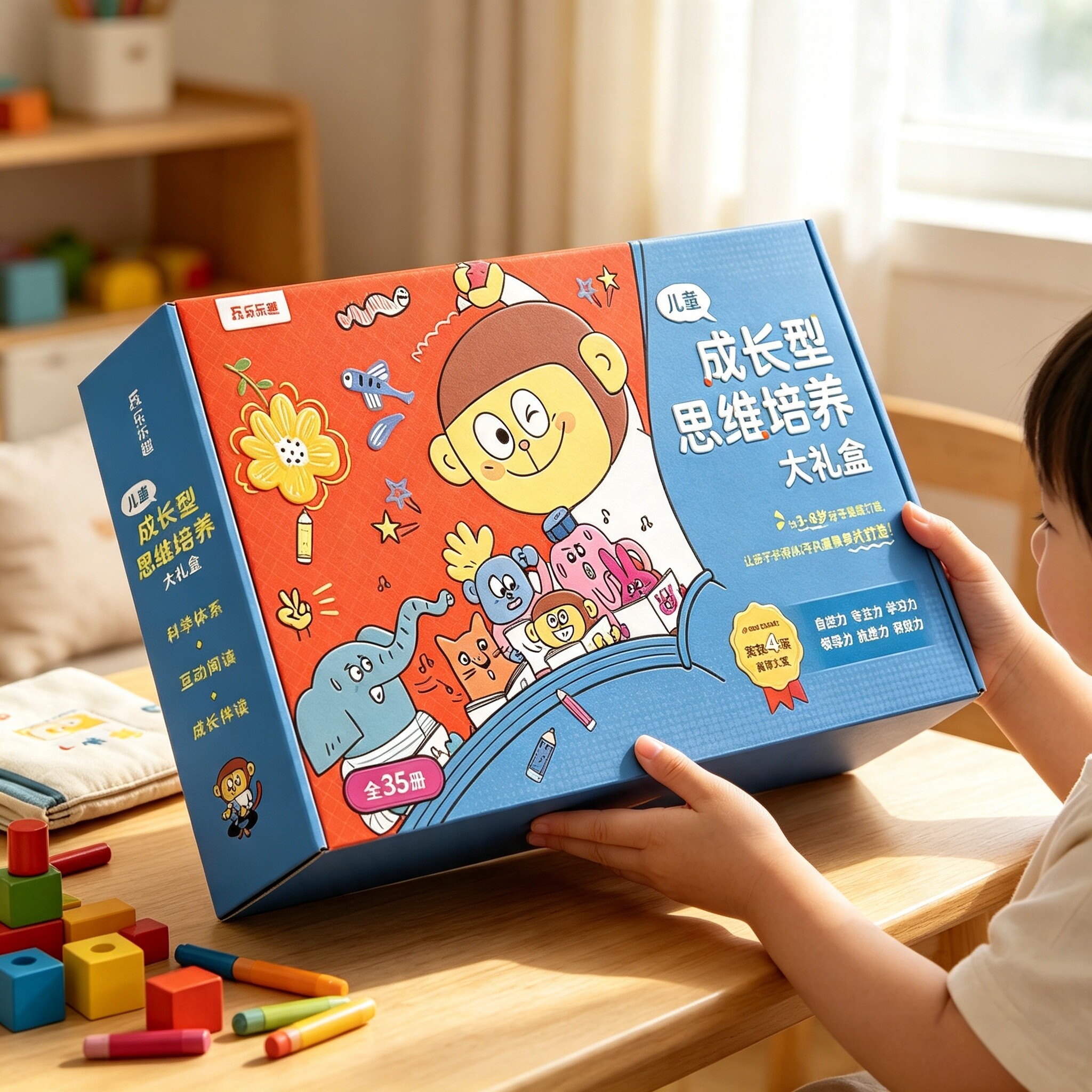 【儿童礼物】乐乐趣新品3-8岁成长型思维启蒙绘本全套大礼盒亲子故事培养好习惯韩国引进精美插图绘本科学体系互动阅读亲子成长书