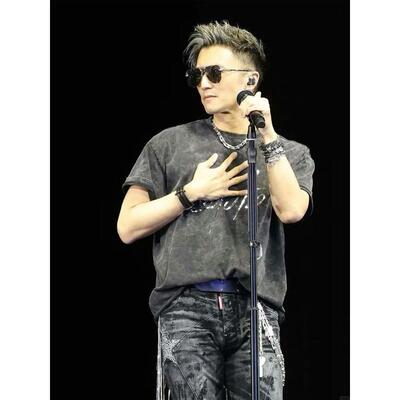 峰哥同款250g重磅蜡染水洗男士宽松阔版高街反光字母印花休闲短袖