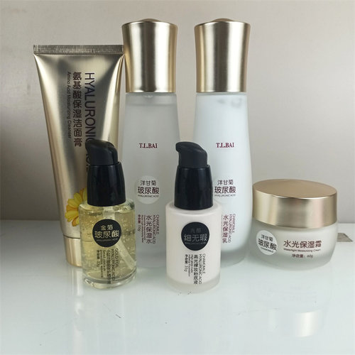 T.L.BAI特露白洋甘菊玻尿酸水光套保湿水乳霜氨基酸洁面膏粉眼霜