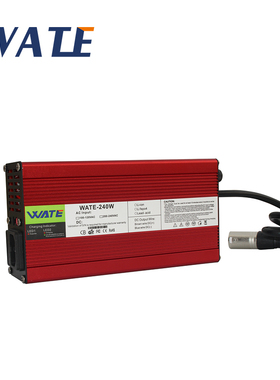 12.6V10A充电器 3S 12V锂电池专用 智能 红色铝壳 带风扇 瓦特力