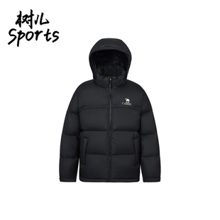 骆驼火山2.0刺绣logo王俊凯同款鸭绒25新款面包羽绒服帽子可隐藏